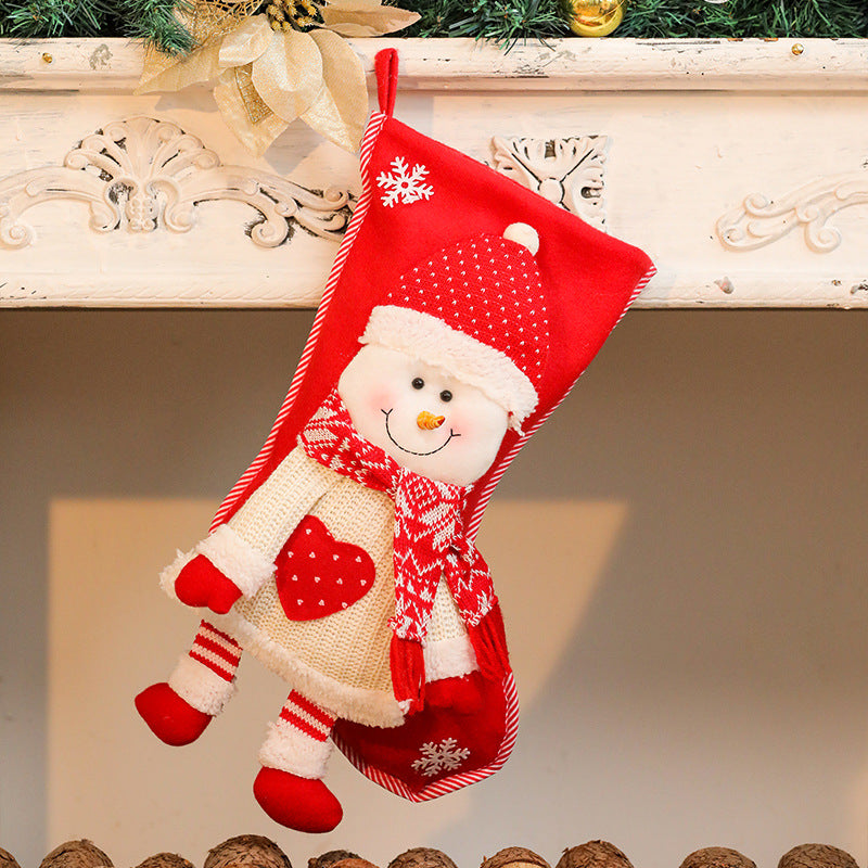 Chaussette de Noël décorative – Sac à cadeaux et à bonbons
