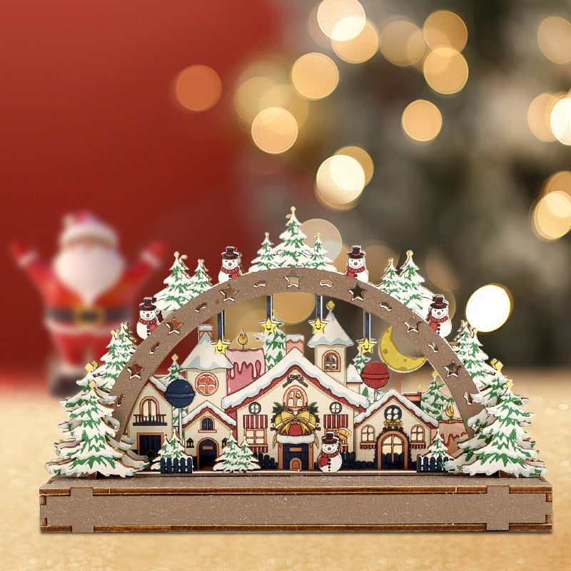 Village de Noël en bois à réaliser soi-même – décoration de vitrine et idée cadeau