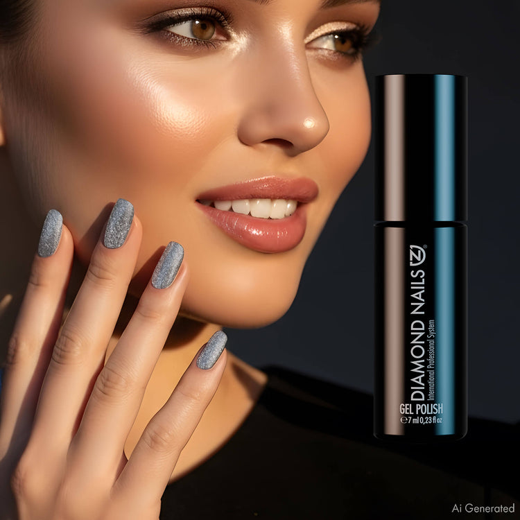 Gel Polish – Metallic Silver – DN070 – 7ml – HEMA Free