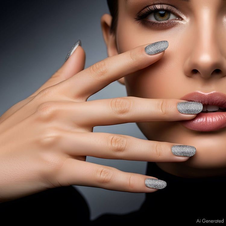 Gel Polish – Metallic Silver – DN070 – 7ml – HEMA Free