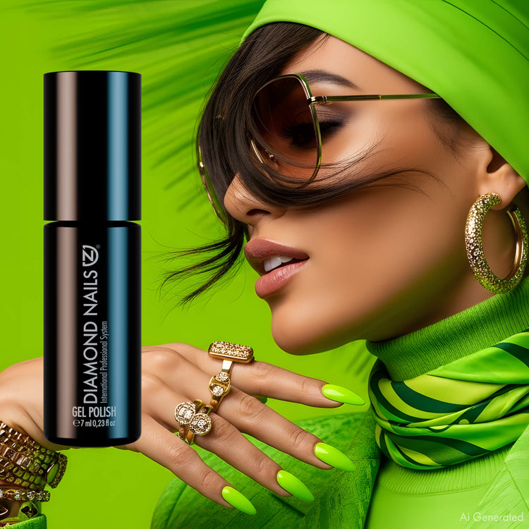 Gel Polish – Neon Green – DN153 – 7ml – HEMA Free