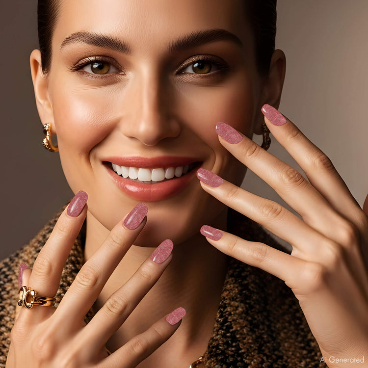 Gel Polish – RoseGold Glitters – DN102 – 4ml – HEMA Free