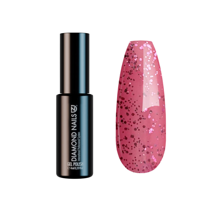 Gel Polish – Crystal Pink Glitter – DN225 – 4ml – HEMA Free