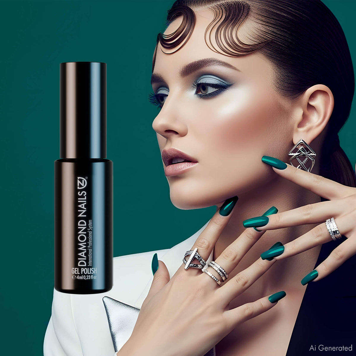 Gel Polish – Deep Teal Blue – DN039 – 4ml – HEMA Free