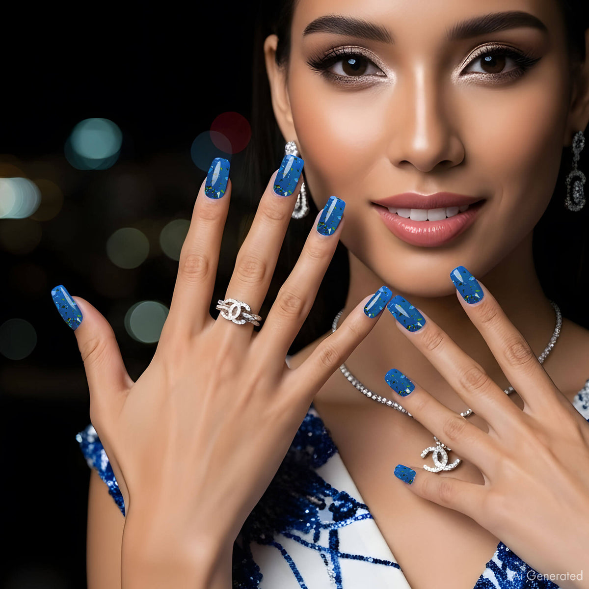 Gel Polish – Midnight Glam Blue – DN309 – 7ml – HEMA Free