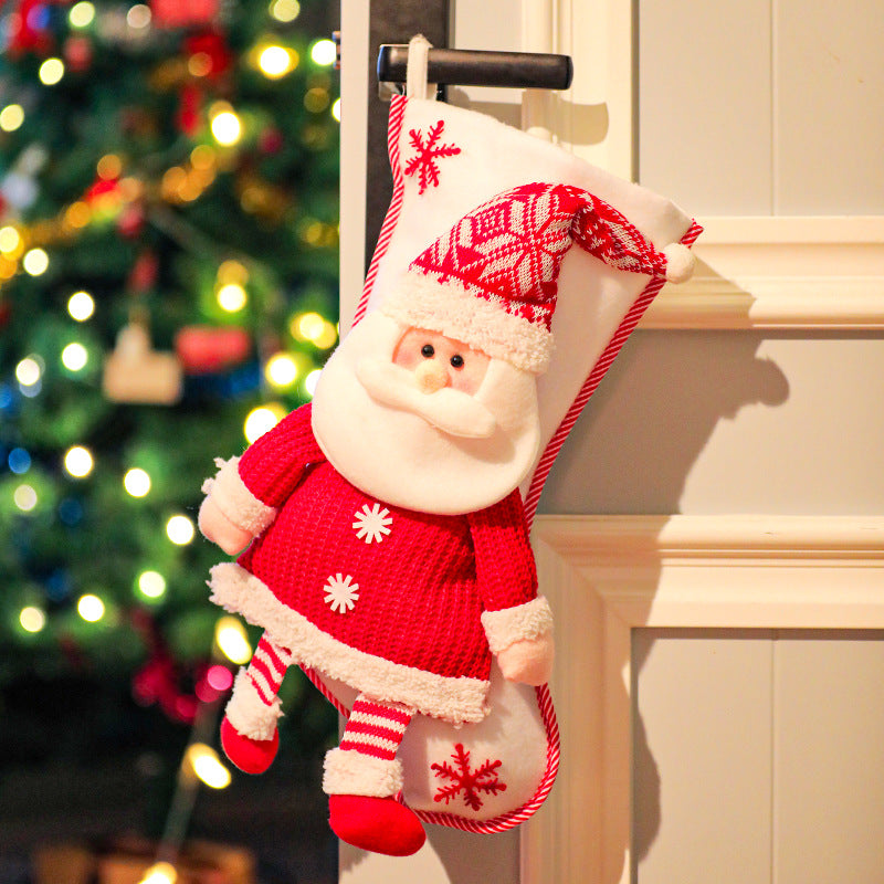 Chaussette de Noël décorative – Sac à cadeaux et à bonbons