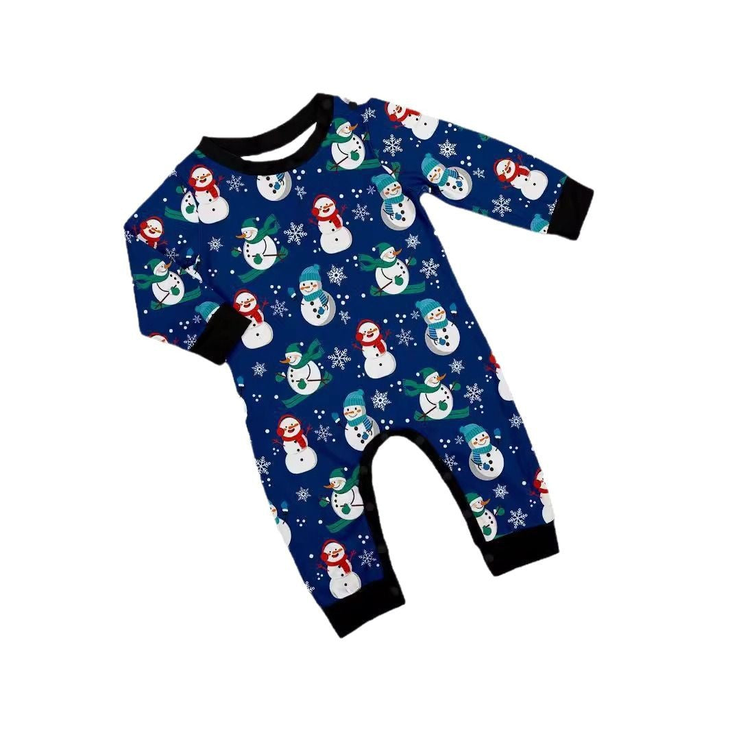 Pyjamas de Noël assortis pour la famille – bonhomme de neige, flocons, bonnet et carreaux