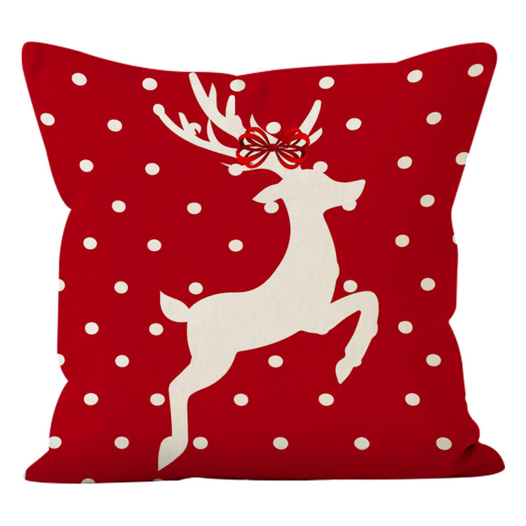 Housse de coussin de Noël 45 × 45 cm – imprimé cerf pour canapé