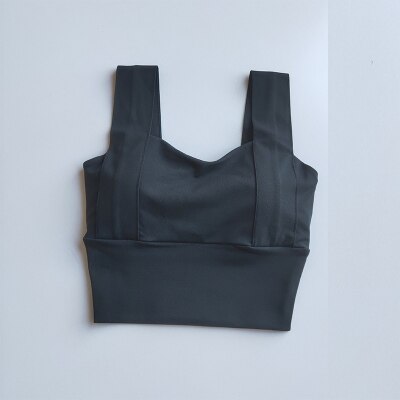 Brassière de sport femme à larges bretelles – maintien pour yoga, running et fitness