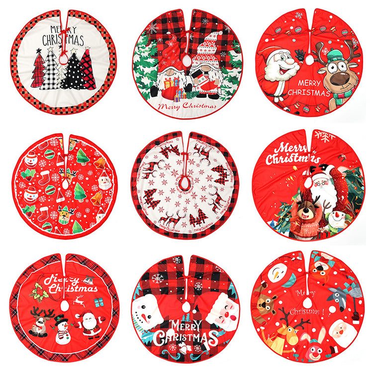 Jupe de sapin de Noël imprimée – Décoration de pied de sapin