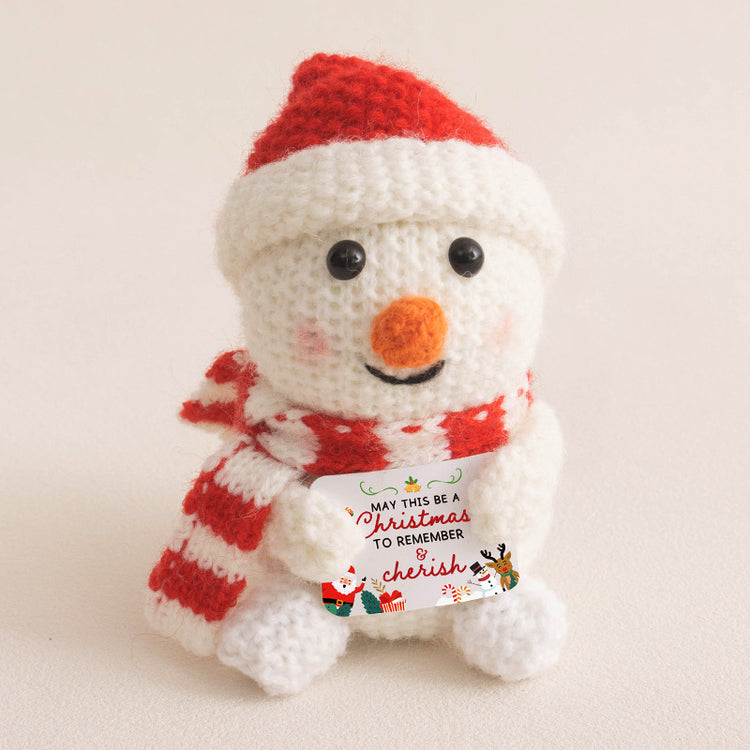 Petite figurine de Noël au crochet en coton