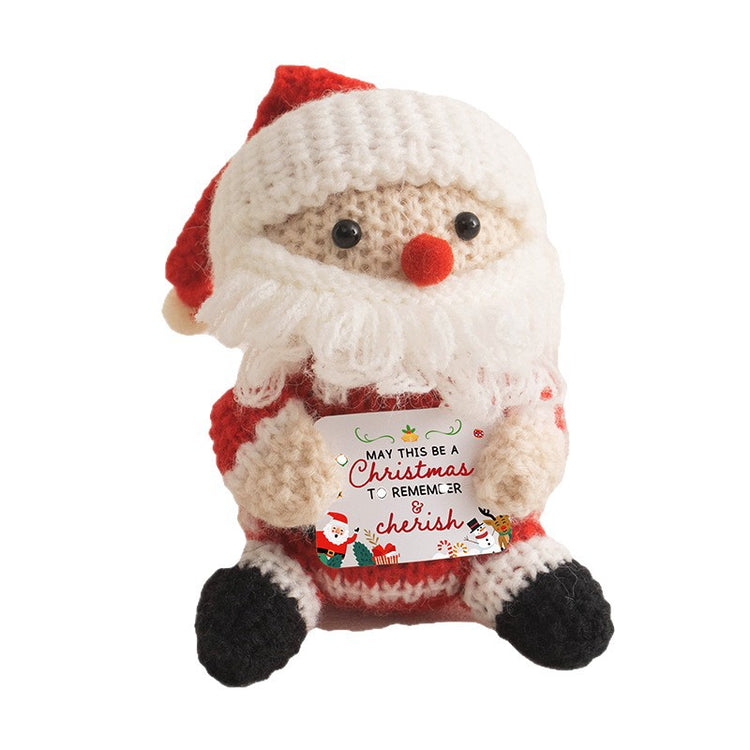 Petite figurine de Noël au crochet en coton
