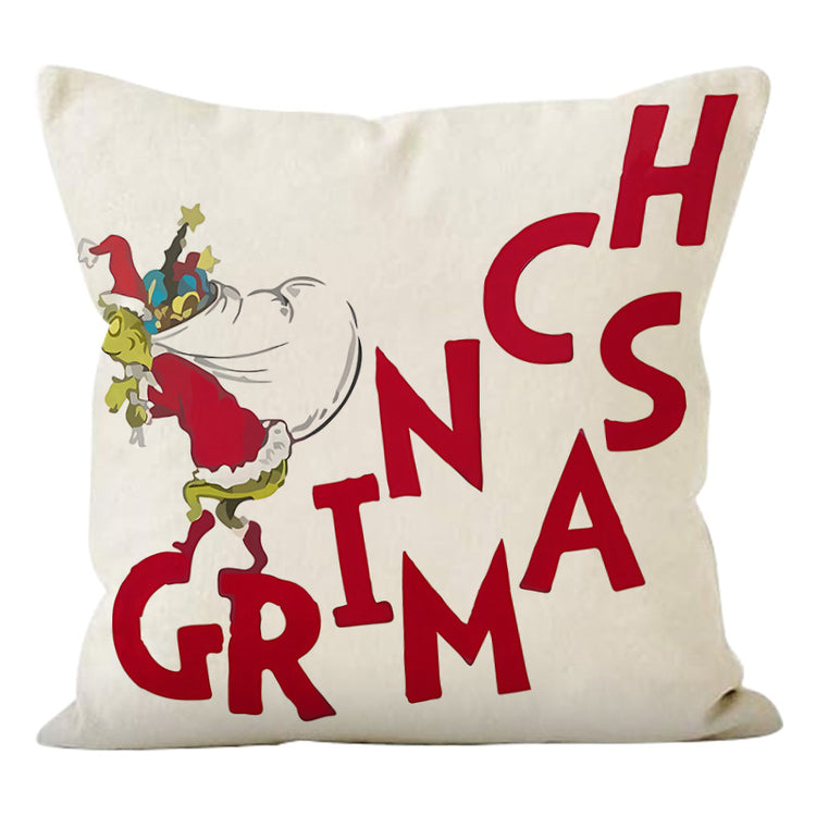 Housse de coussin de Noël 45 × 45 cm – imprimé cerf pour canapé