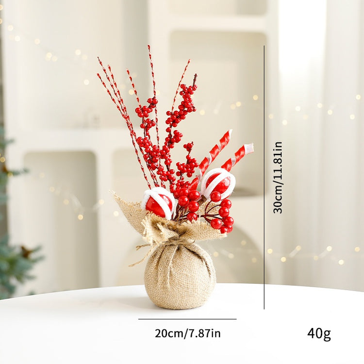 Mini Christmas Tree Desktop Decoration, Miniature Christmas Tree Plant Pot for Scene Decoration, Christmas Ornament