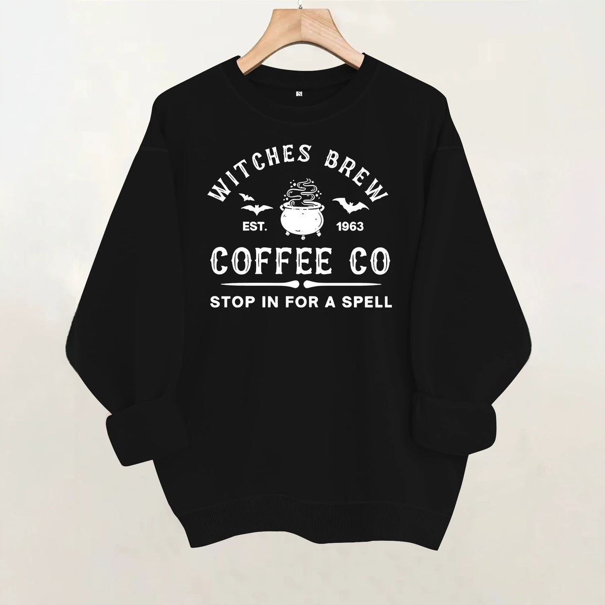 Sweat femme ample à col rond et imprimé lettres