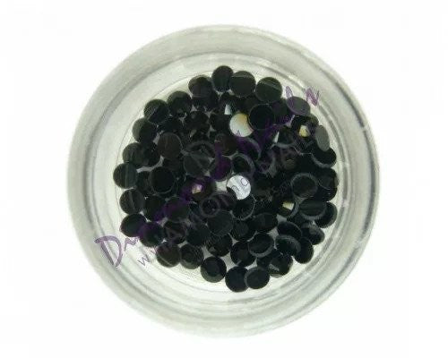 Large Black Rhinestones, 100pcs