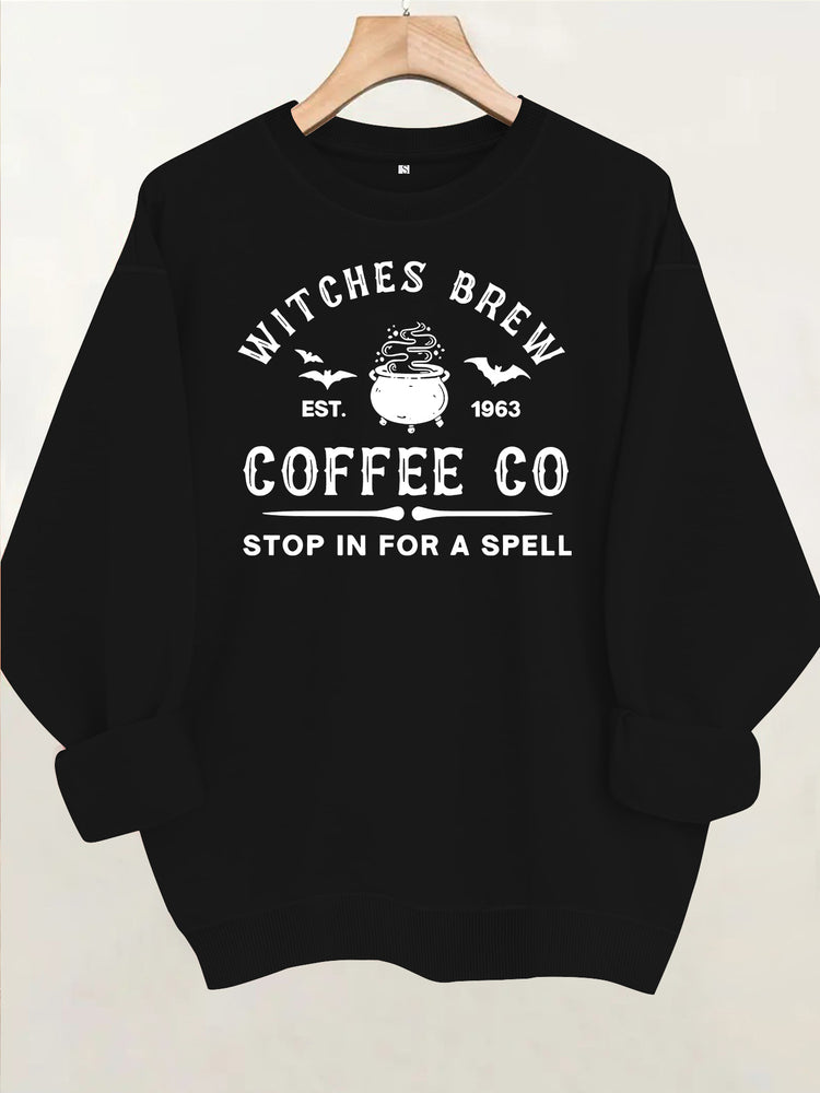 Sweat femme ample à col rond et imprimé lettres