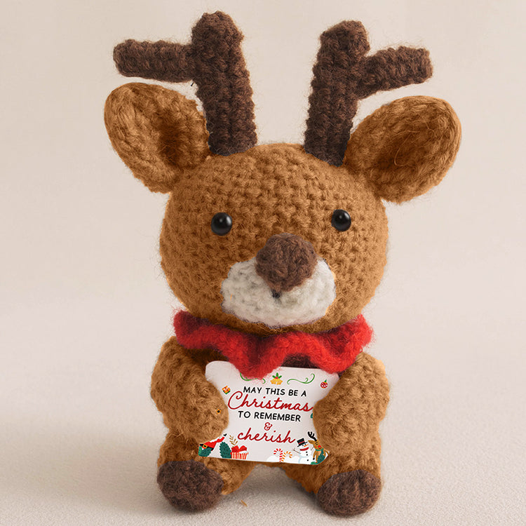Petite figurine de Noël au crochet en coton