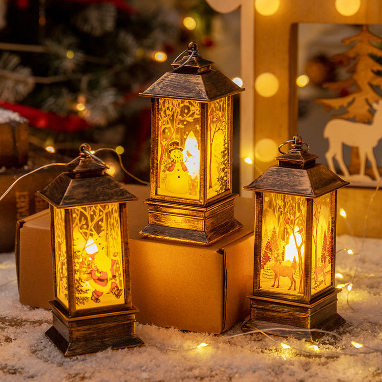 Coffret de mini lanternes décoratives de Noël à poser