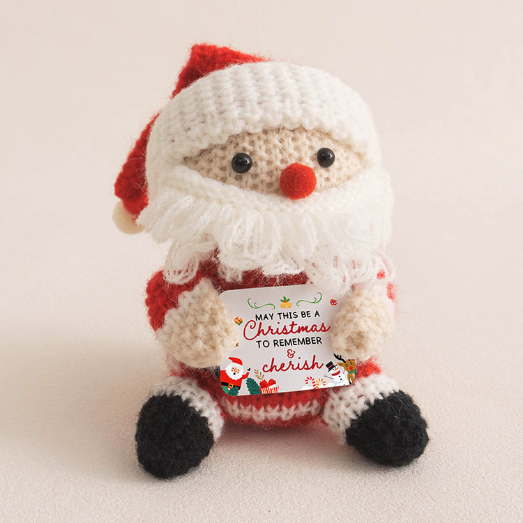 Petite figurine de Noël au crochet en coton