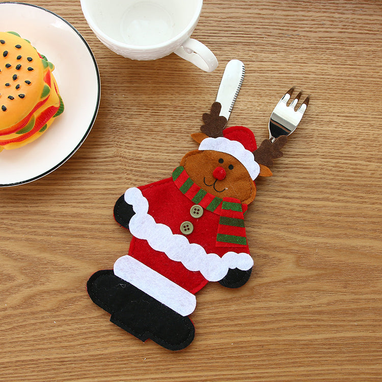 Christmas cutlery set, Christmas supplies, cutlery bag, Santa Claus cutlery set, Christmas decorative items