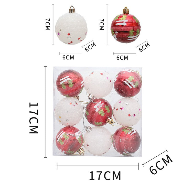 Boules de Noël à suspendre – assortiment avec flocons et étoiles à cinq branches