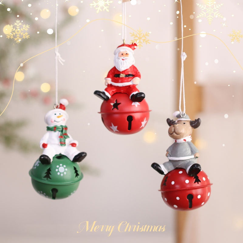 Décorations de Noël en métal à suspendre – Père Noël et bonhomme de neige