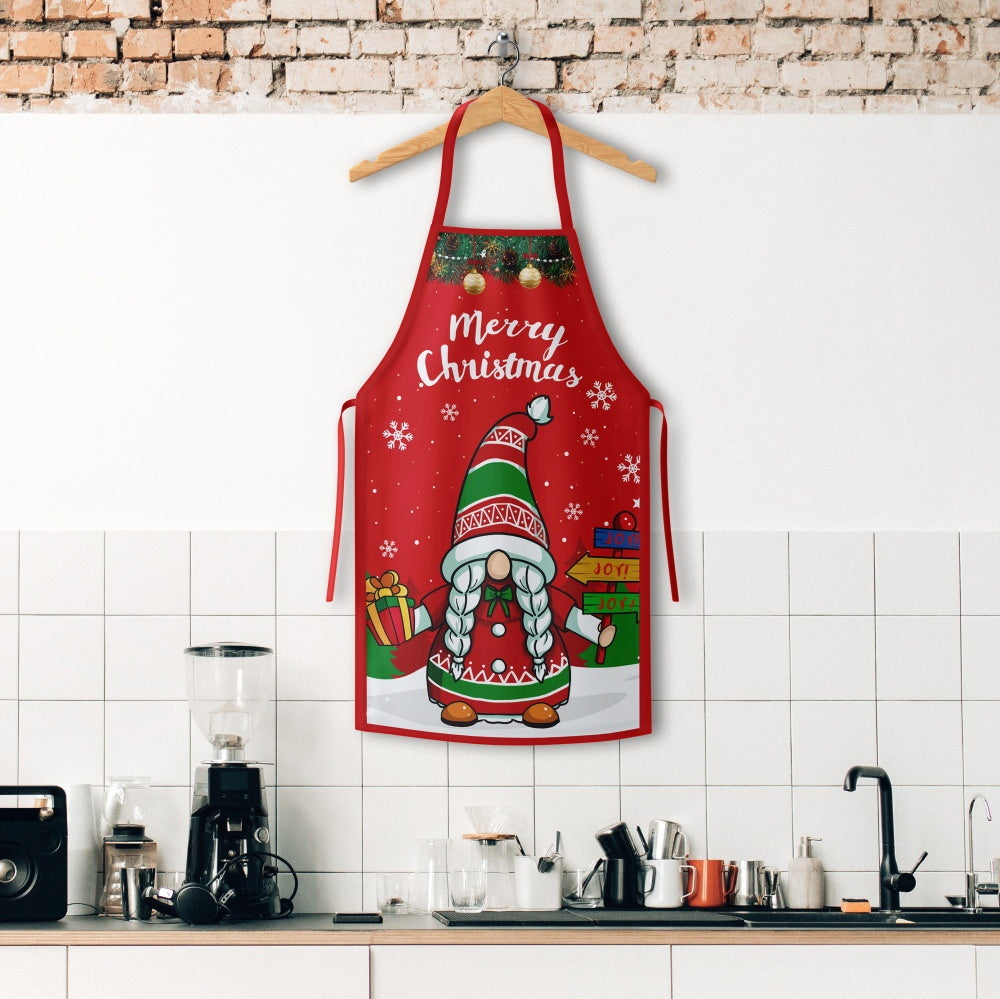 Tablier de cuisine de Noël – style Grinch et Père Noël