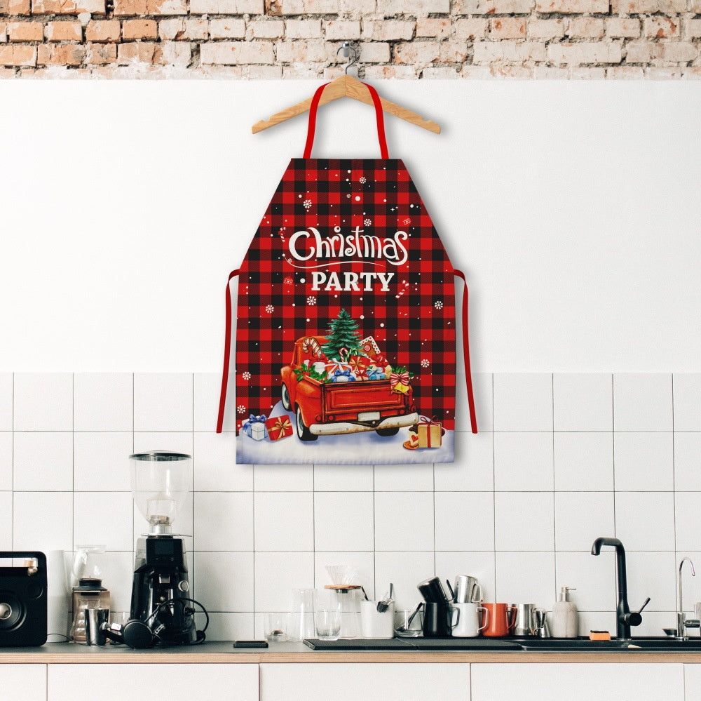 Tablier de cuisine de Noël – style Grinch et Père Noël