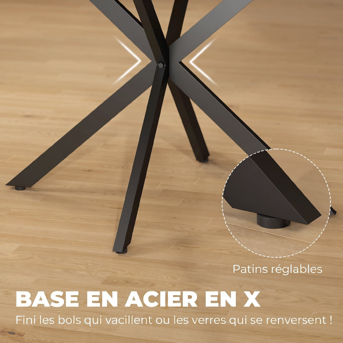 Table à manger extensible ovale pour 4 à 6 personnes, 100-135 cm, effet bois marron