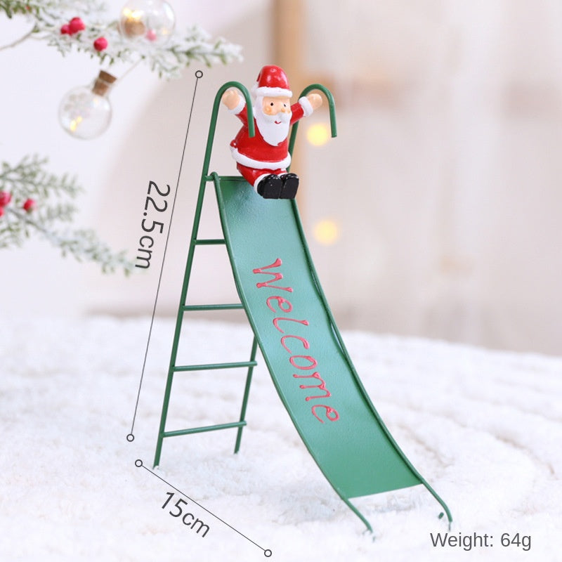 Décorations de Noël en métal à suspendre – Père Noël et bonhomme de neige