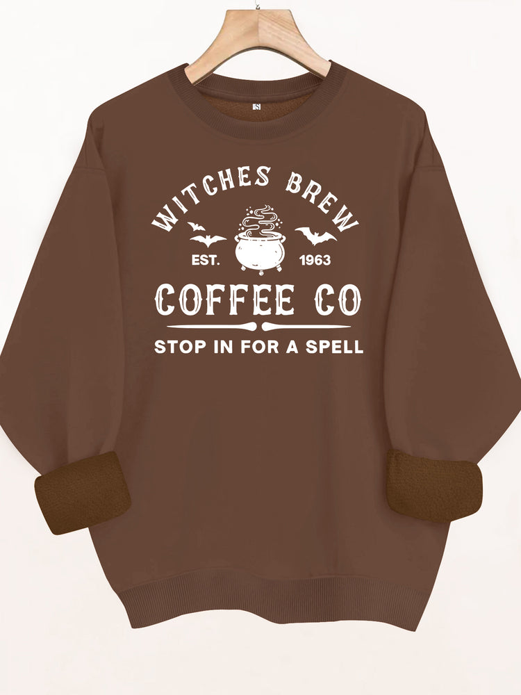 Sweat femme ample à col rond et imprimé lettres