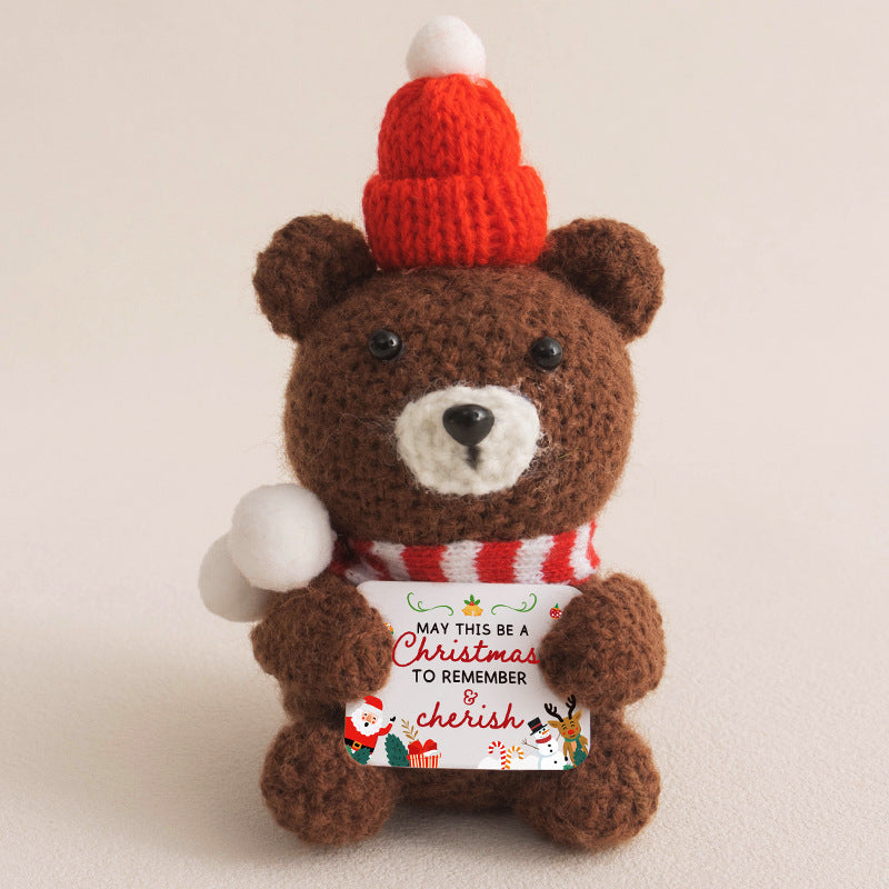 Petite figurine de Noël au crochet en coton