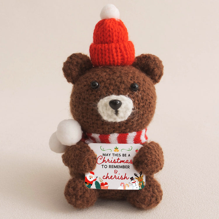 Petite figurine de Noël au crochet en coton