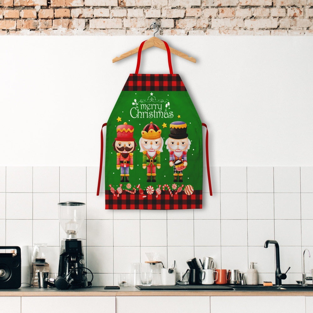 Tablier de cuisine de Noël – style Grinch et Père Noël