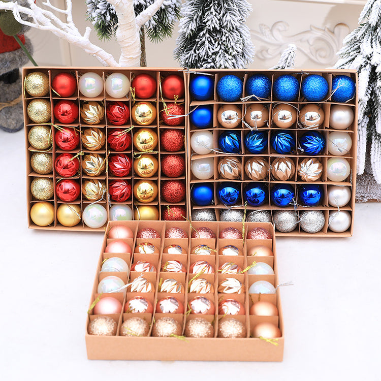 Lot de 36 boules de Noël assorties