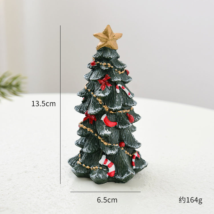 Mini sapin de Noël décoratif en résine – décoration à poser