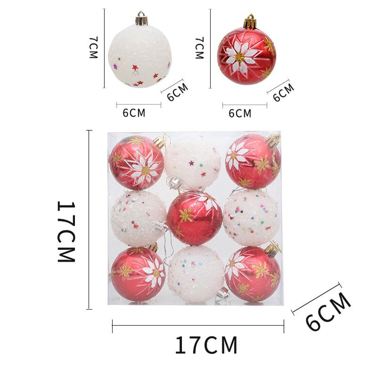 Boules de Noël à suspendre – assortiment avec flocons et étoiles à cinq branches