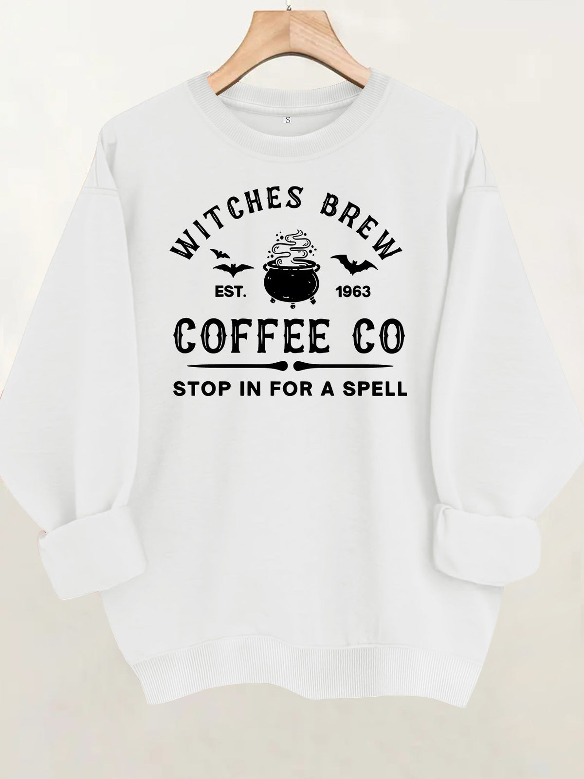 Sweat femme ample à col rond et imprimé lettres