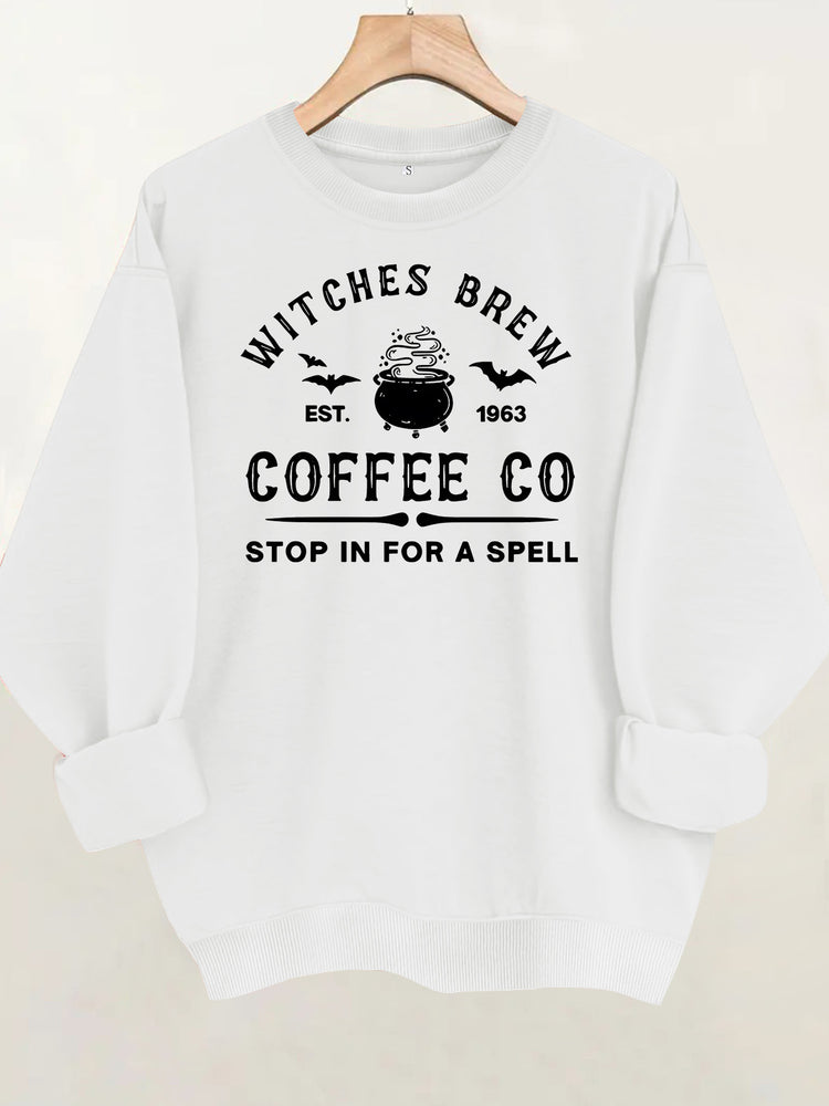 Sweat femme ample à col rond et imprimé lettres
