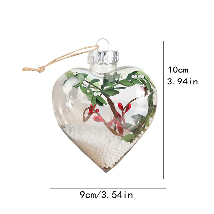 Boule de Noël transparente à suspendre