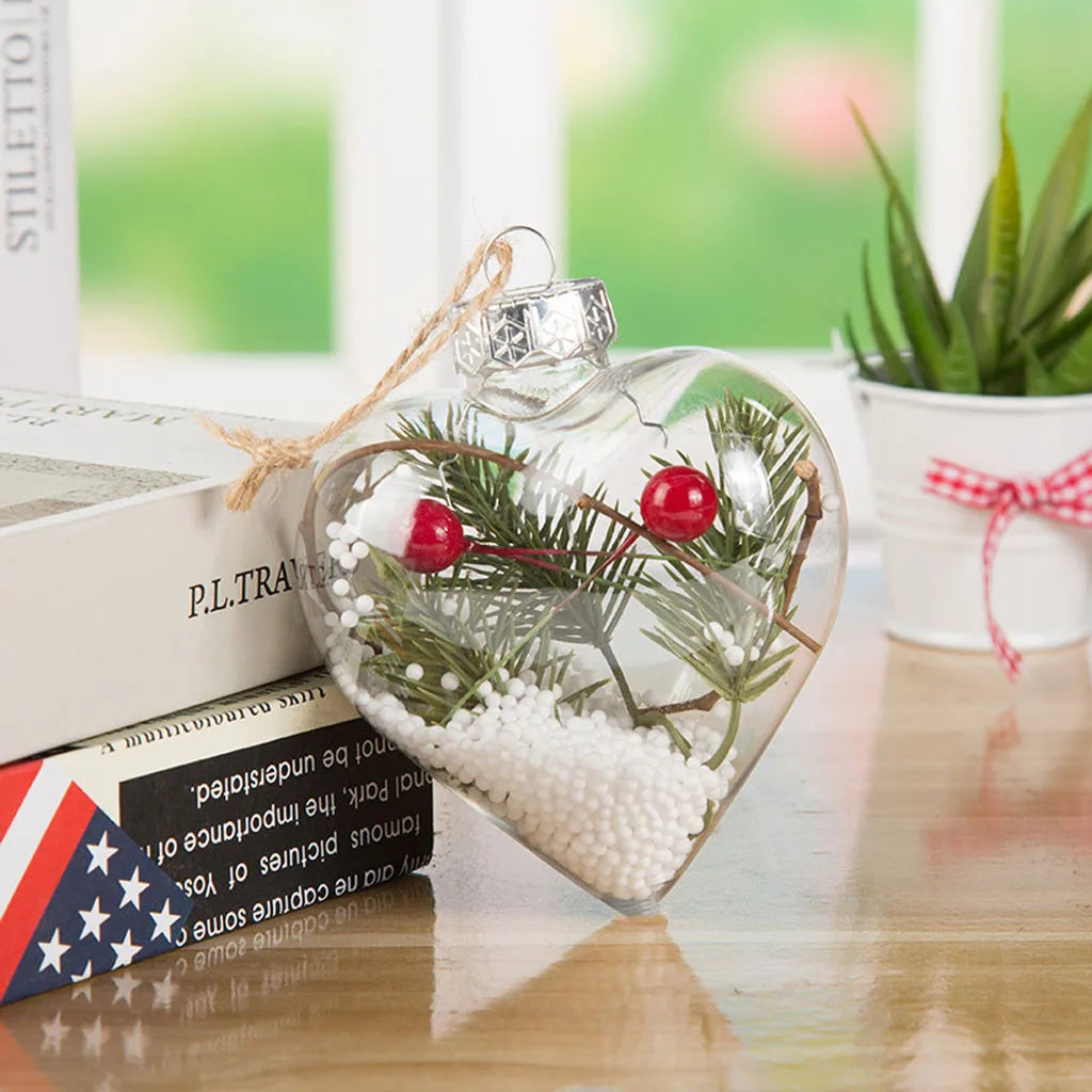 Boule de Noël transparente à suspendre
