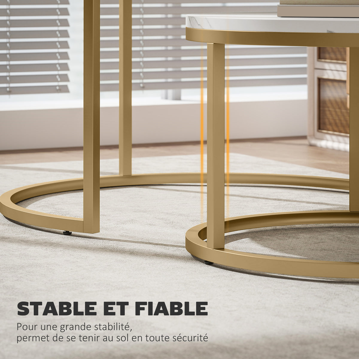 Lot de 2 tables basses gigognes