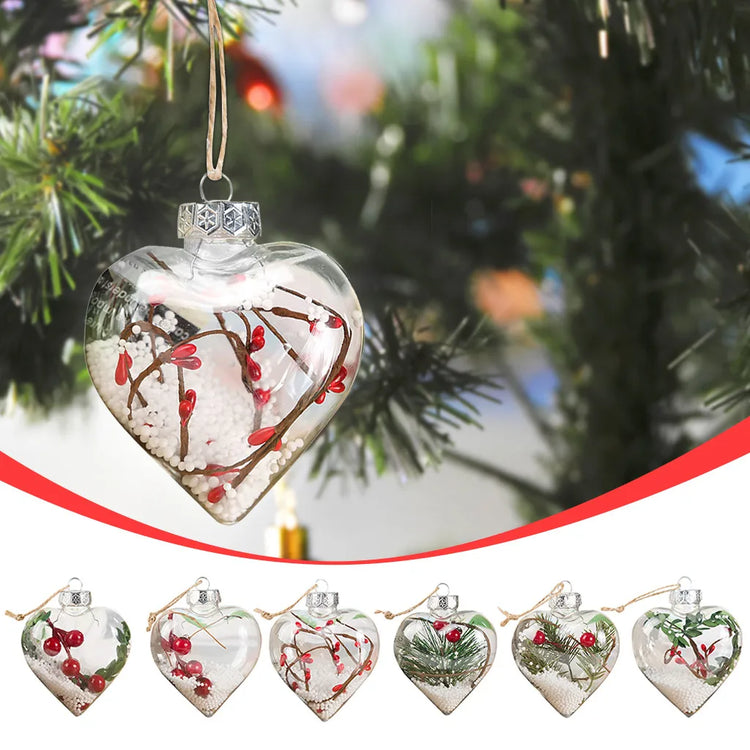 Boule de Noël transparente à suspendre
