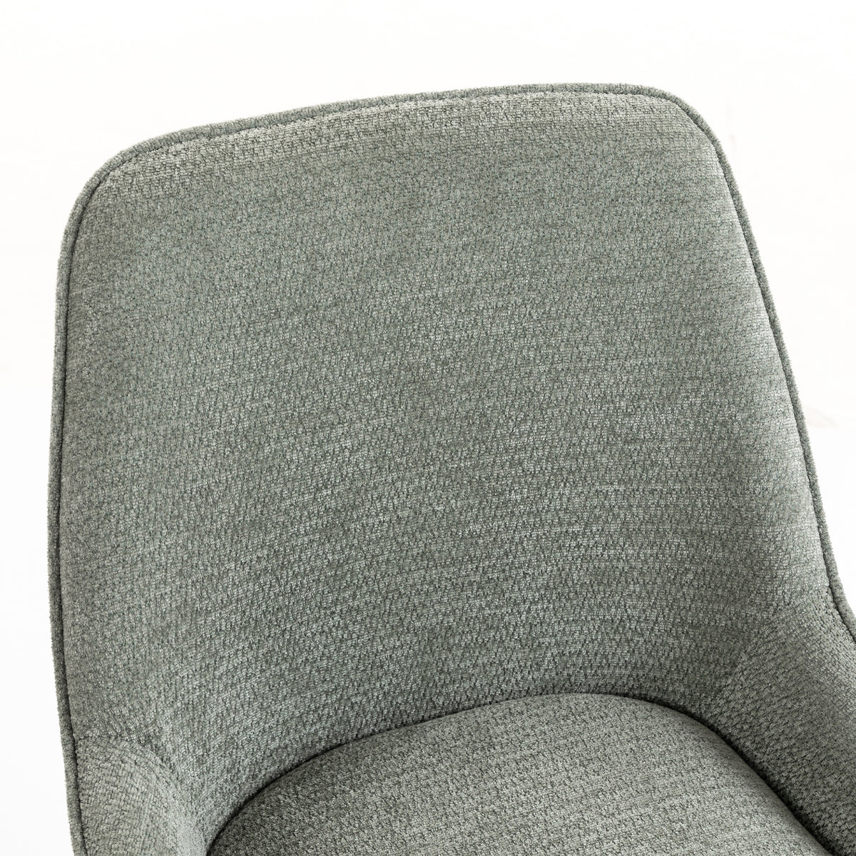 Lot de 2 Chaises de Salle à Manger Pivotantes à 360°, Chaises Cuisine Rembourrée en Chenille, Dossier Incurvé, Vert