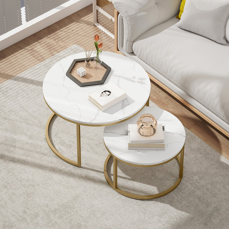 Lot de 2 tables basses gigognes