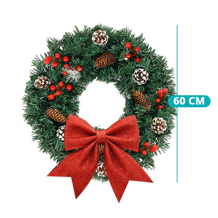 Couronne de Noël pour porte – 60 cm