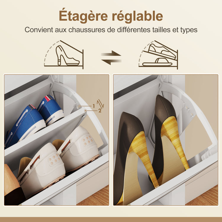 Meuble à chaussures, blanc