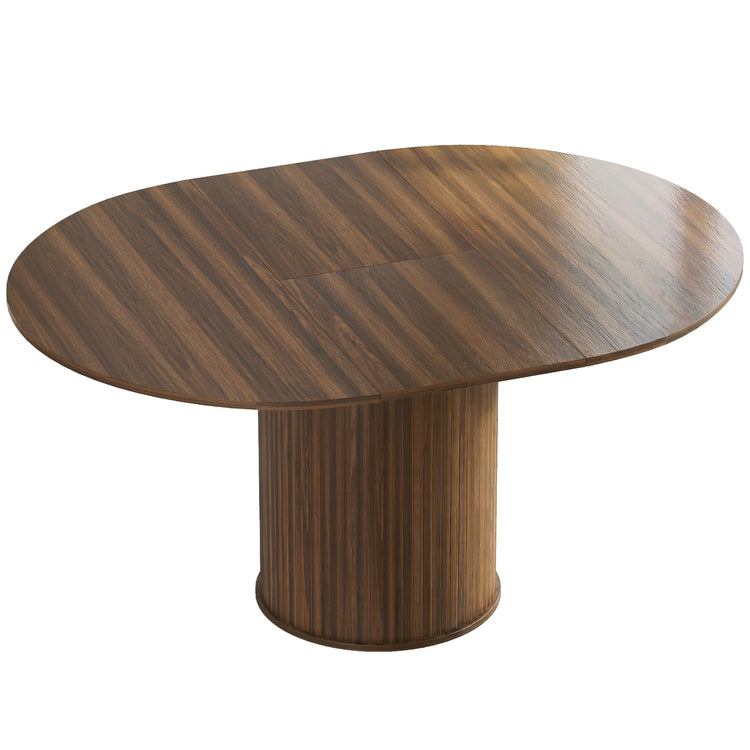 Table à Manger Extensible pour 6 à 8 Personnes, 110-150 cm,Noyer